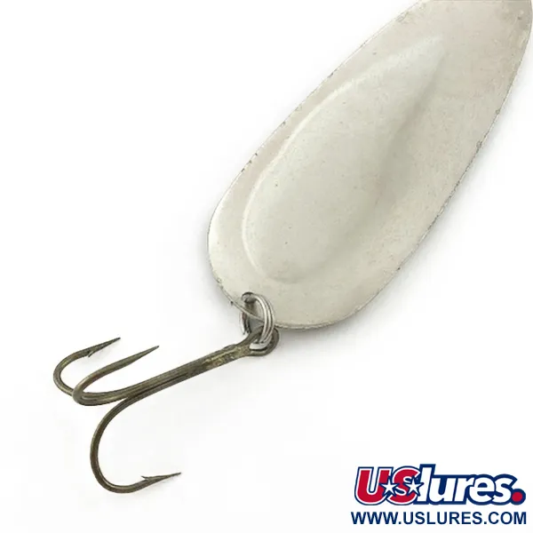 Vintage Lindy / Little Joe Lindy Gator , 1 2/3oz nickel/black fishing spoon #23585