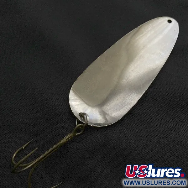 Vintage Lindy / Little Joe Lindy Gator , 1 2/3oz nickel/black fishing spoon #23585
