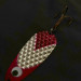 Vintage  Lindy / Little Joe Lindy Gator , 2oz red/white/nickel fishing spoon #23586