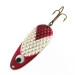 Vintage  Lindy / Little Joe Lindy Gator , 2oz red/white/nickel fishing spoon #23586