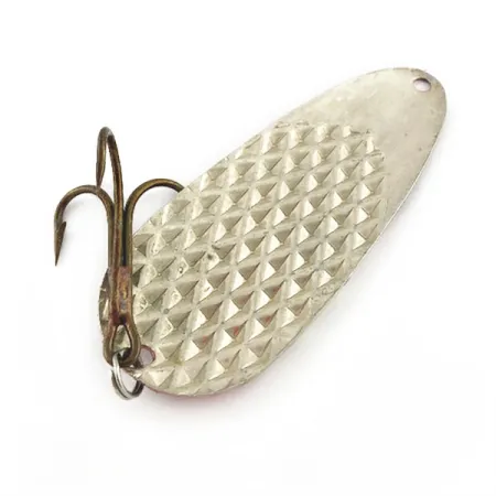 Vintage Lindy / Little Joe Lindy Gator , 2oz red/white/nickel fishing spoon #23586