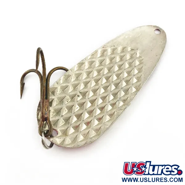 Vintage Lindy / Little Joe Lindy Gator , 2oz red/white/nickel fishing spoon #23586