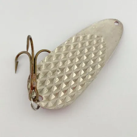 Vintage Lindy / Little Joe Lindy Gator , 2oz red/white/nickel fishing spoon #23586