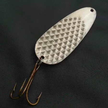 Vintage Lindy / Little Joe Lindy Gator , 2oz red/white/nickel fishing spoon #23586