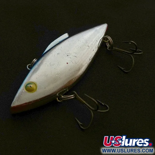 Vintage Bill Lewis Rat-L-Trap, 1/2oz nickel/blue fishing lure #23587