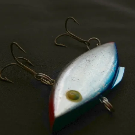 Vintage Bill Lewis Rat-L-Trap, 1/2oz nickel/blue fishing lure #23587