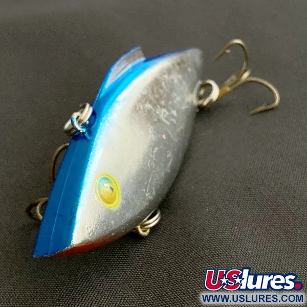 Vintage Bill Lewis Rat-L-Trap, 1/2oz nickel/blue fishing lure #23587