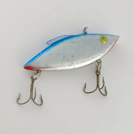 Vintage Bill Lewis Rat-L-Trap, 1/2oz nickel/blue fishing lure #23587