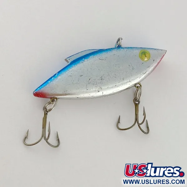 Vintage Bill Lewis Rat-L-Trap, 1/2oz nickel/blue fishing lure #23587