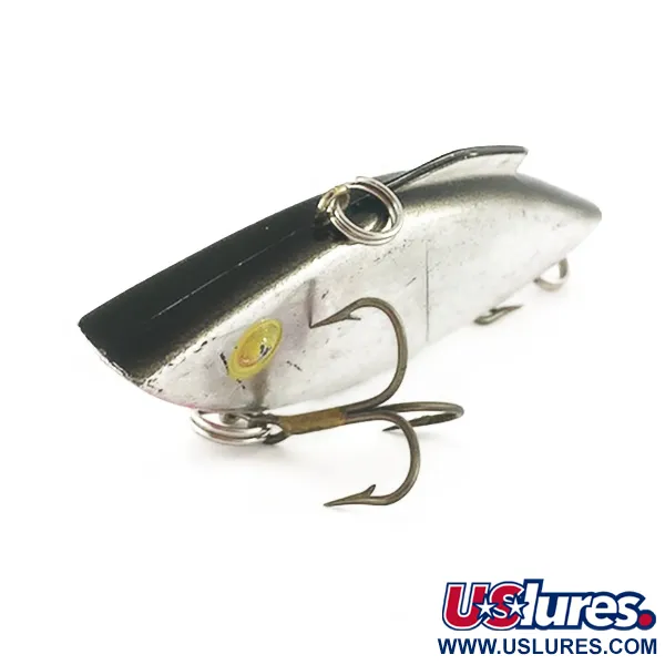 Vintage Bill Lewis Rat-L-Trap, 1/2oz Chrome Black Back fishing lure #23588