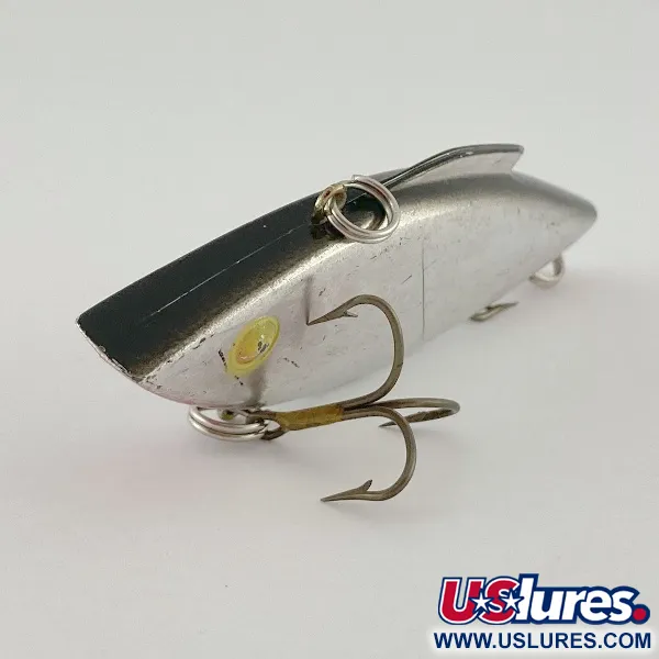 Vintage Bill Lewis Rat-L-Trap, 1/2oz Chrome Black Back fishing lure #23588