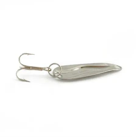 Vintage Luhr Jensen Hot Shot W, 3/64oz nickel fishing spoon #23591