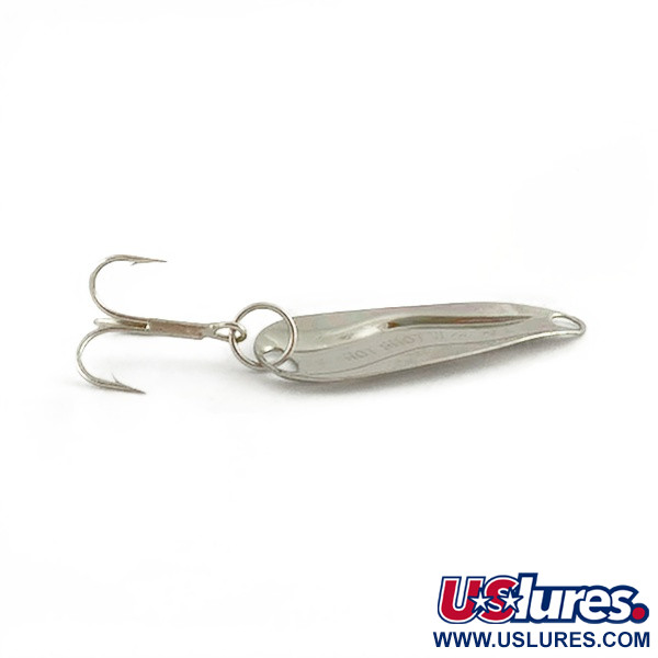 Vintage   Luhr Jensen Hot Shot W, 3/64oz nickel fishing spoon #23591