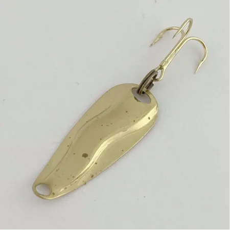 Vintage Luhr Jensen Hot Shot W, 3/64oz gold fishing spoon #23592