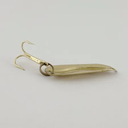 Vintage Luhr Jensen Hot Shot W, 3/64oz gold fishing spoon #23592