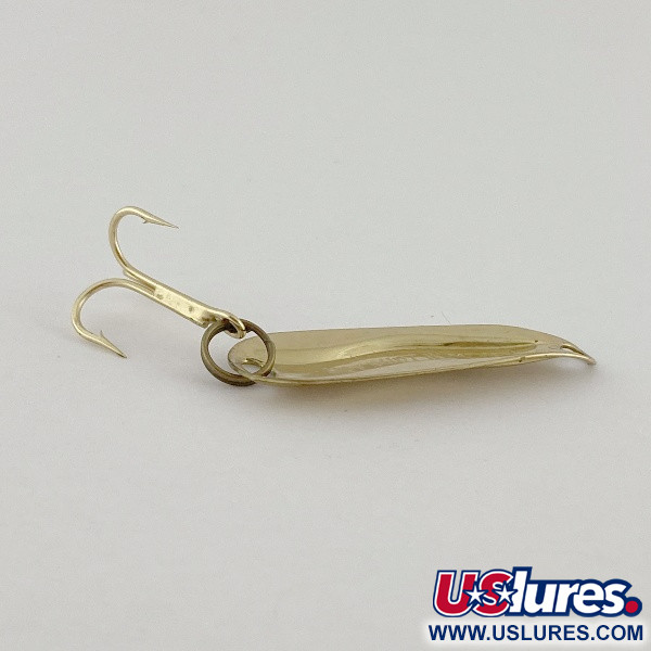 Vintage   Luhr Jensen Hot Shot W, 3/64oz gold fishing spoon #23592
