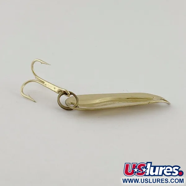 Vintage Luhr Jensen Hot Shot W, 3/64oz gold fishing spoon #23592