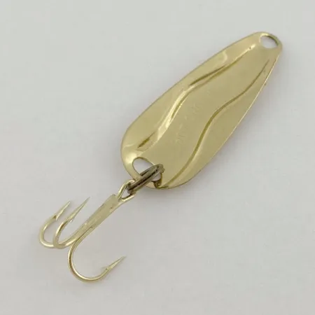 Vintage Luhr Jensen Hot Shot W, 3/64oz gold fishing spoon #23592