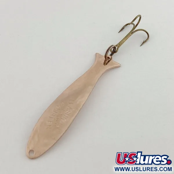 Vintage Acme Flash-King Wobbler, 3/16oz copper fishing spoon #23594