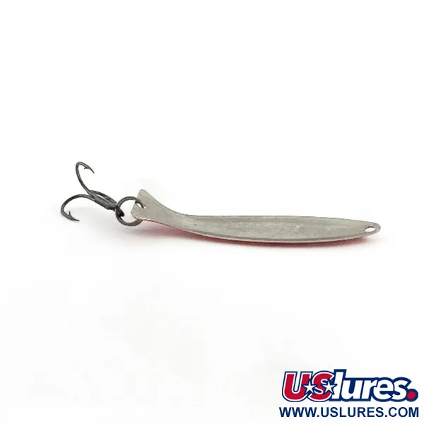 Vintage Worth Fly Rod Demon, 3/32oz nickel/red/white fishing spoon #23595