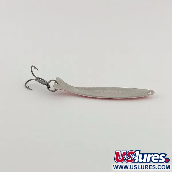 Vintage Worth Fly Rod Demon, 3/32oz nickel/red/white fishing spoon #23595