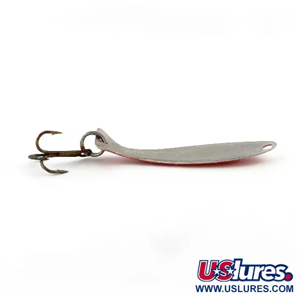 Vintage Worth Fly Rod Demon , 3/64oz red/white/nickel fishing spoon #23596