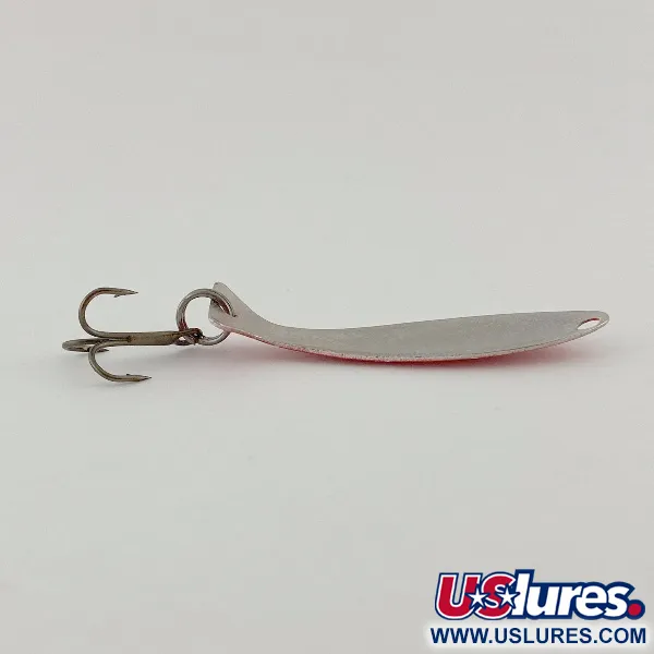Vintage Worth Fly Rod Demon , 3/64oz red/white/nickel fishing spoon #23596