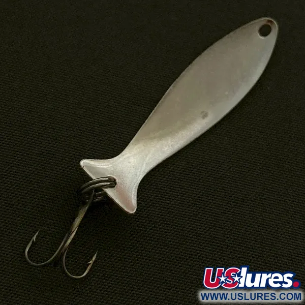 Vintage Worth Fly Rod Demon , 3/64oz red/white/nickel fishing spoon #23596