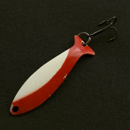 Vintage Worth Fly Rod Demon , 3/64oz red/white/nickel fishing spoon #23596