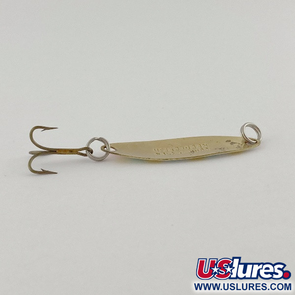 Vintage   Luhr Jensen Needlefish 1, 1/16oz gold/red fishing spoon #23597