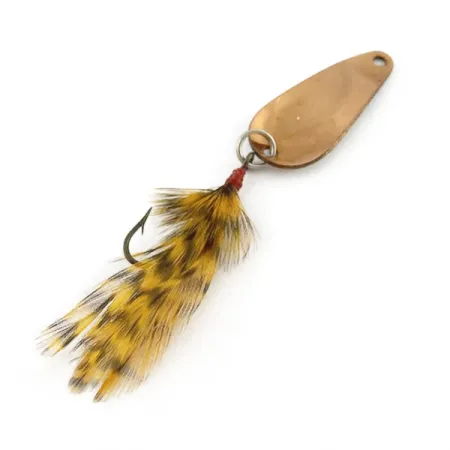 Vintage Weller Gypsy King Deluxe, 1/16oz nickel/white/black fishing spoon #23598