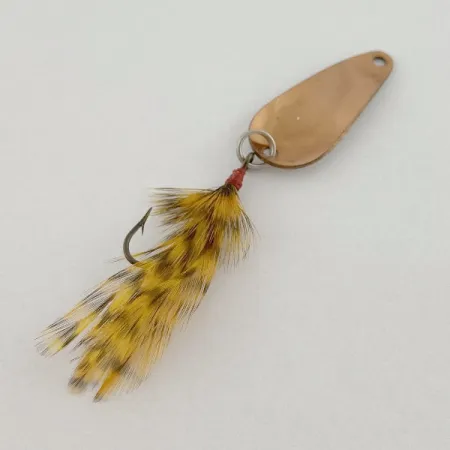 Vintage Weller Gypsy King Deluxe, 1/16oz nickel/white/black fishing spoon #23598