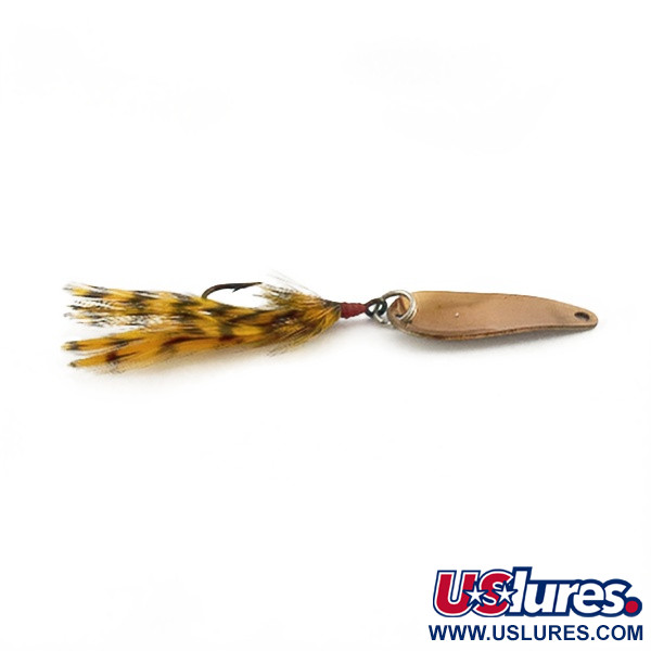 Vintage   Weller Gypsy King Deluxe, 1/16oz nickel/white/black fishing spoon #23598