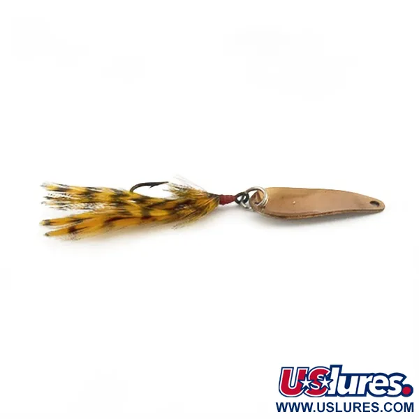 Vintage Weller Gypsy King Deluxe, 1/16oz nickel/white/black fishing spoon #23598