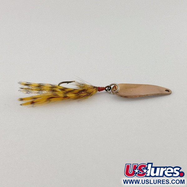 Vintage   Weller Gypsy King Deluxe, 1/16oz nickel/white/black fishing spoon #23598