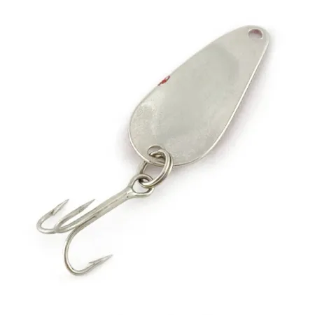 Vintage Weller Gypsy King Deluxe, 3/64oz nickel/white/black fishing spoon #23599
