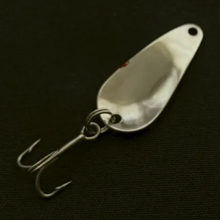 Vintage Weller Gypsy King Deluxe, 3/64oz nickel/white/black fishing spoon #23599