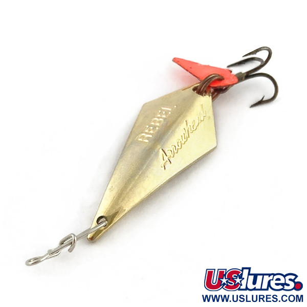 Vintage   Rebel Arrowhead, 1/16oz gold fishing spoon #23600