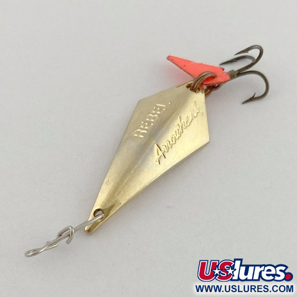 Vintage   Rebel Arrowhead, 1/16oz gold fishing spoon #23600
