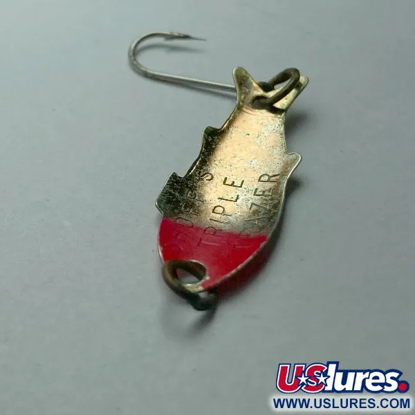 Vintage Shoff's Triple Teazer, 1/32oz copper/red fishing spoon #23602