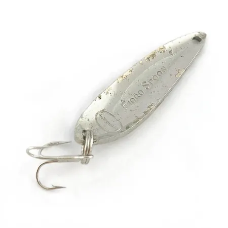 Vintage Acme Fiord Spoon Lightning (1950s), 1/4oz nickel/blue fishing spoon #23604