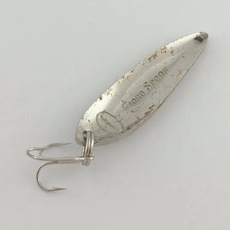 Vintage Acme Fiord Spoon Lightning (1950s), 1/4oz nickel/blue fishing spoon #23604
