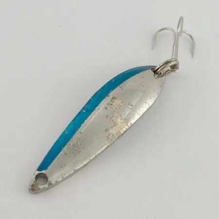Vintage Acme Fiord Spoon Lightning (1950s), 1/4oz nickel/blue fishing spoon #23604