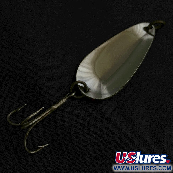 Vintage  Glen Evans Glen L Evans Spoon, 1/2oz nickel fishing spoon #23608