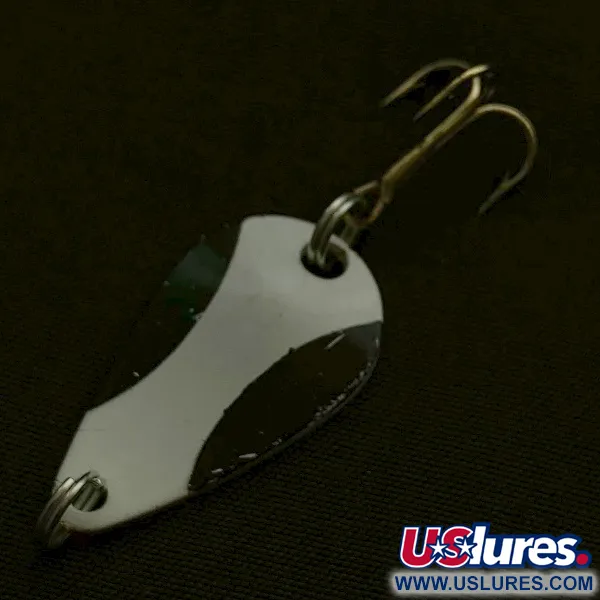 Vintage   Acme K.O. Wobbler, 1/8oz white/black/gold fishing spoon #23609