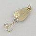 Vintage   Acme K.O. Wobbler, 1/8oz white/black/gold fishing spoon #23609