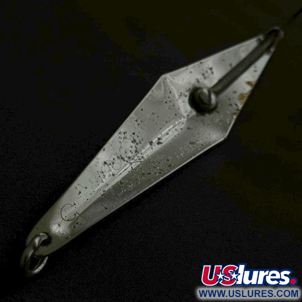 Vintage  James E. Clark  Clark Spoon Squid, 1 1/4oz Nickel fishing spoon #23614