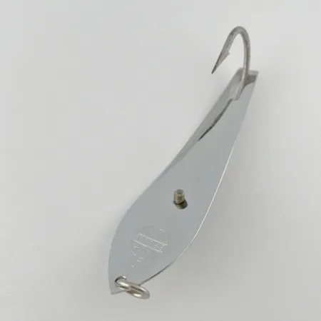 Vintage Buck Spoon White, 3/4oz nickel fishing spoon #23616