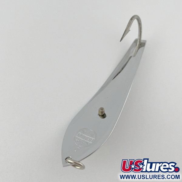Vintage   Buck Spoon White, 3/4oz nickel fishing spoon #23616