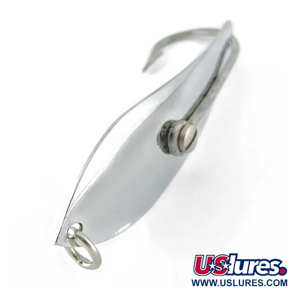 Vintage   Buck Spoon White, 3/4oz nickel fishing spoon #23616